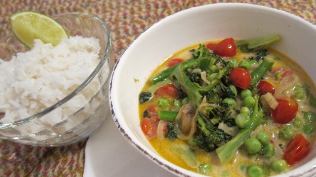 curried veg w rice